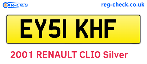 EY51KHF are the vehicle registration plates.