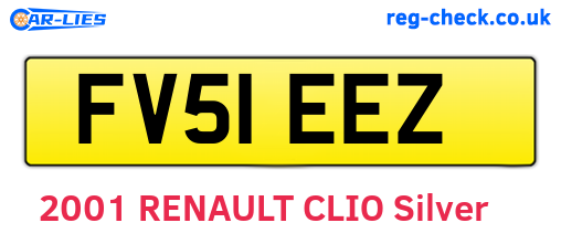 FV51EEZ are the vehicle registration plates.