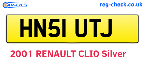 HN51UTJ are the vehicle registration plates.