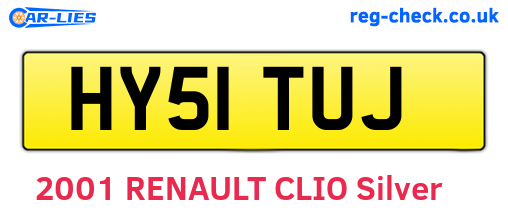 HY51TUJ are the vehicle registration plates.