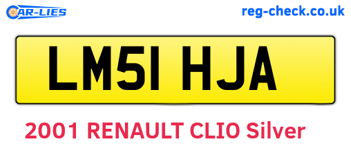 LM51HJA are the vehicle registration plates.