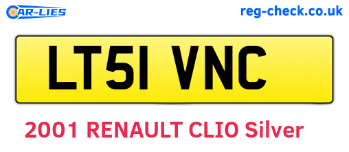 LT51VNC are the vehicle registration plates.