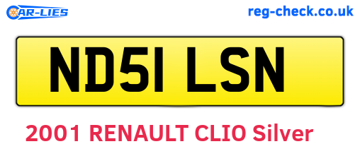 ND51LSN are the vehicle registration plates.