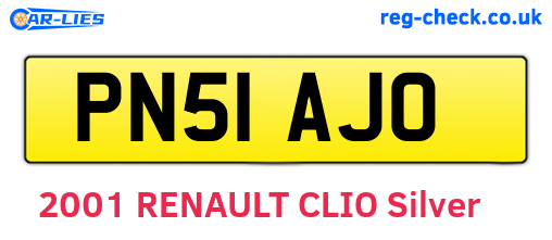 PN51AJO are the vehicle registration plates.