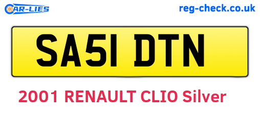 SA51DTN are the vehicle registration plates.