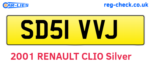 SD51VVJ are the vehicle registration plates.