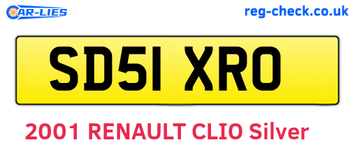 SD51XRO are the vehicle registration plates.