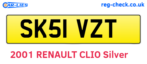 SK51VZT are the vehicle registration plates.