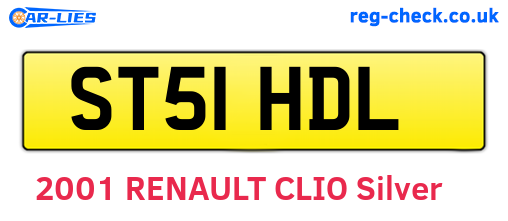 ST51HDL are the vehicle registration plates.