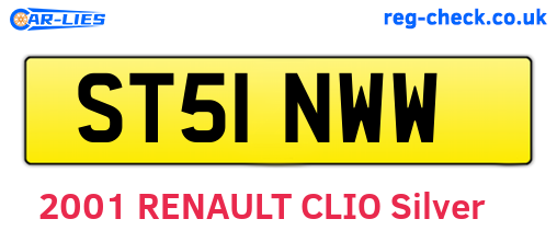 ST51NWW are the vehicle registration plates.