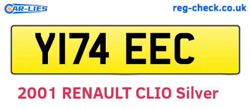 Y174EEC are the vehicle registration plates.