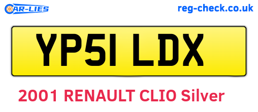 YP51LDX are the vehicle registration plates.