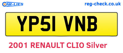 YP51VNB are the vehicle registration plates.