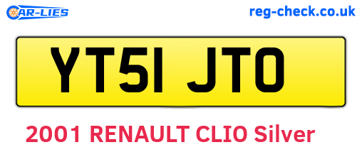 YT51JTO are the vehicle registration plates.
