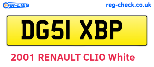 DG51XBP are the vehicle registration plates.