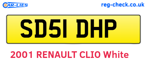 SD51DHP are the vehicle registration plates.