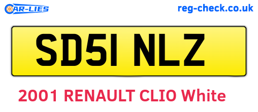 SD51NLZ are the vehicle registration plates.