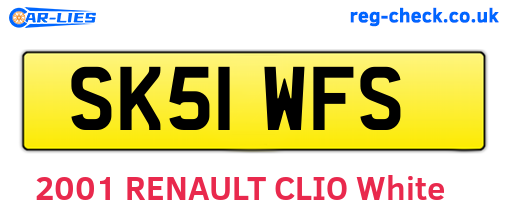 SK51WFS are the vehicle registration plates.