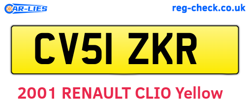 CV51ZKR are the vehicle registration plates.