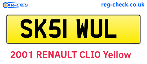 SK51WUL are the vehicle registration plates.