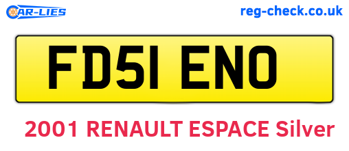 FD51ENO are the vehicle registration plates.