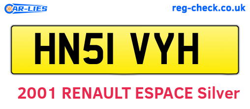 HN51VYH are the vehicle registration plates.