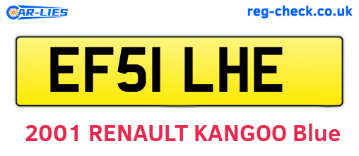 EF51LHE are the vehicle registration plates.