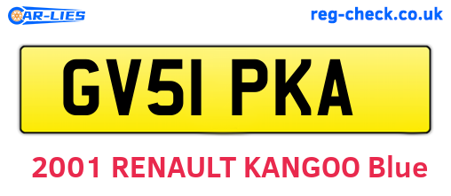 GV51PKA are the vehicle registration plates.