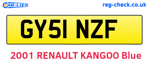 GY51NZF are the vehicle registration plates.
