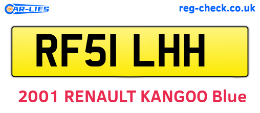 RF51LHH are the vehicle registration plates.