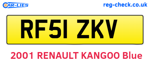 RF51ZKV are the vehicle registration plates.