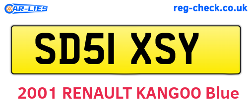 SD51XSY are the vehicle registration plates.