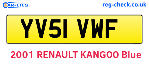 YV51VWF are the vehicle registration plates.