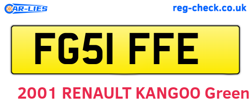 FG51FFE are the vehicle registration plates.