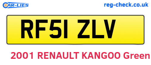 RF51ZLV are the vehicle registration plates.