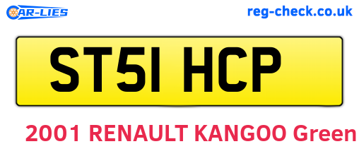 ST51HCP are the vehicle registration plates.