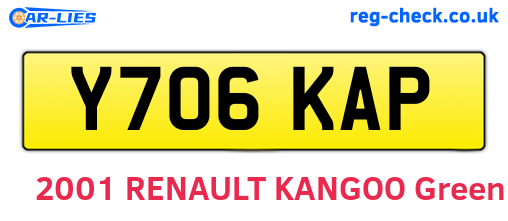 Y706KAP are the vehicle registration plates.