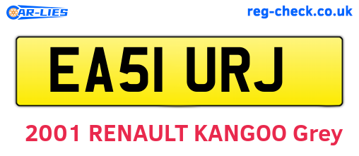 EA51URJ are the vehicle registration plates.