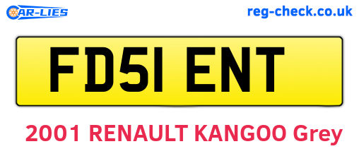 FD51ENT are the vehicle registration plates.