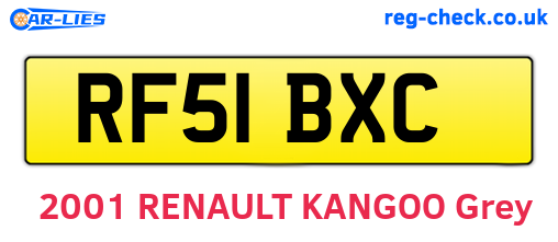 RF51BXC are the vehicle registration plates.