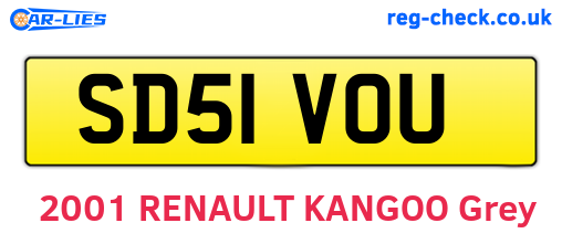 SD51VOU are the vehicle registration plates.