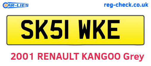 SK51WKE are the vehicle registration plates.