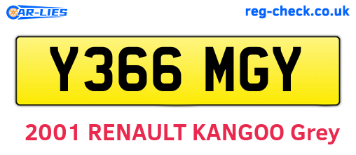 Y366MGY are the vehicle registration plates.