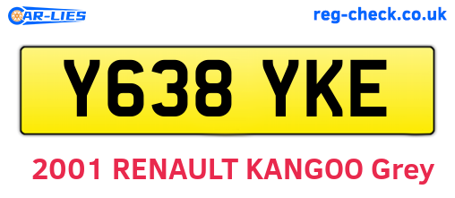Y638YKE are the vehicle registration plates.