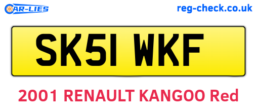 SK51WKF are the vehicle registration plates.