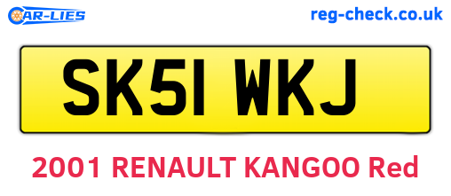 SK51WKJ are the vehicle registration plates.