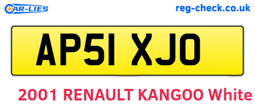 AP51XJO are the vehicle registration plates.