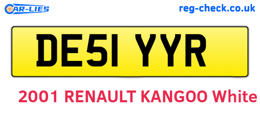 DE51YYR are the vehicle registration plates.