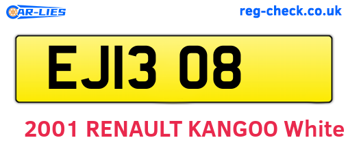 EJI308 are the vehicle registration plates.