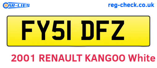 FY51DFZ are the vehicle registration plates.